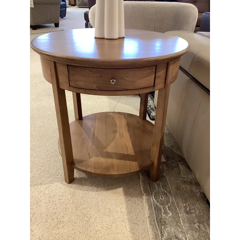 McKenzie Round End Table - Pecan