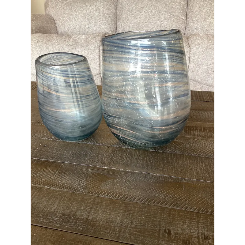 Aurora Swirl Vases, S/2