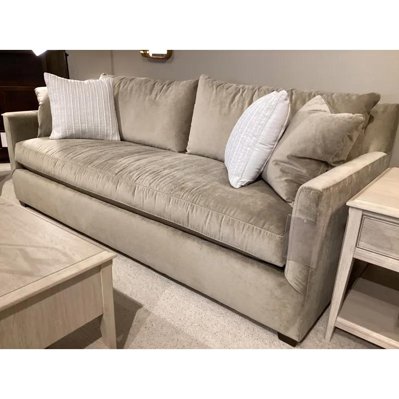 89&rdquo; Quick Ship Lilah Sofa - Fawn Brushed Velvet