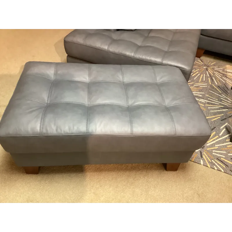 Transitional Accent Cocktail Ottoman with Tapered Feet