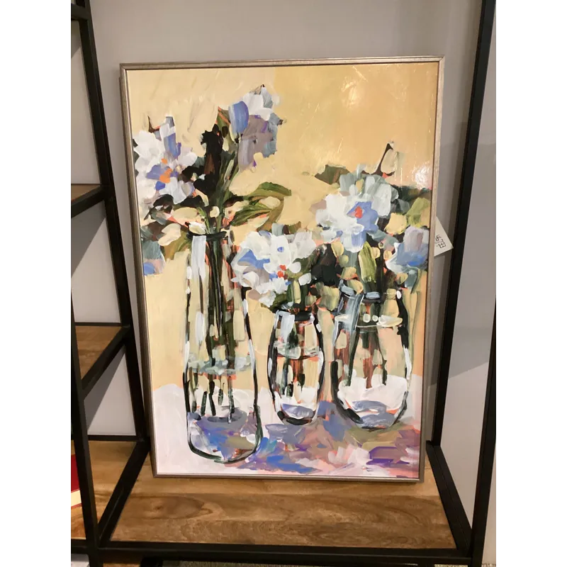 Three Flower Vases Framed Art