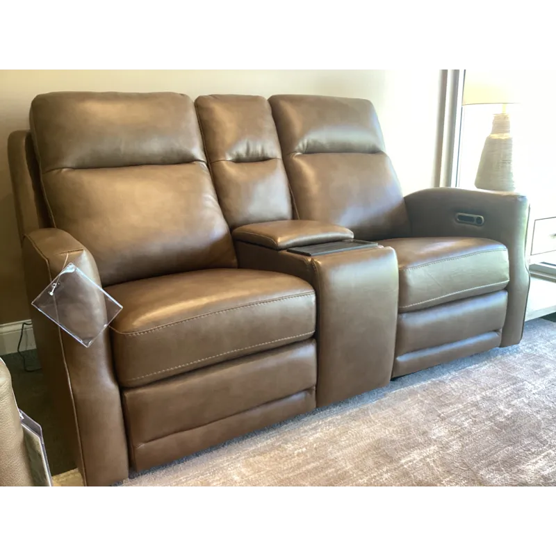 Maxwell Power Reclining Loveseat with Console, Power Headrests and Lumbar