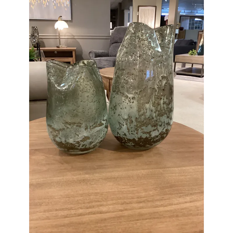 Chianti Seeded Glass Vases Set/2
