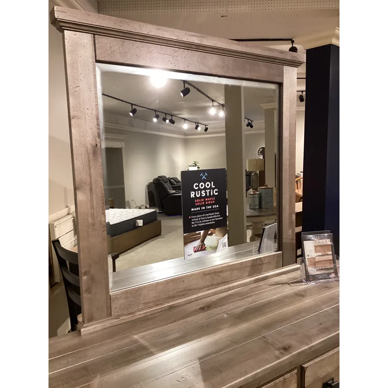 Cool Rustic Landscape Mirror - Stone Grey