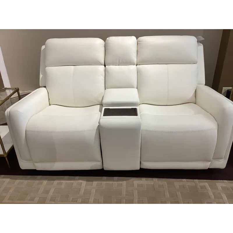 Alister Power Gliding Loveseat with Console, Power Headrests & Lumbar