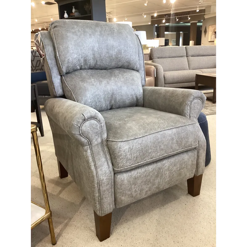 Joanna Fabric High Leg Recliner - Dark Walnut