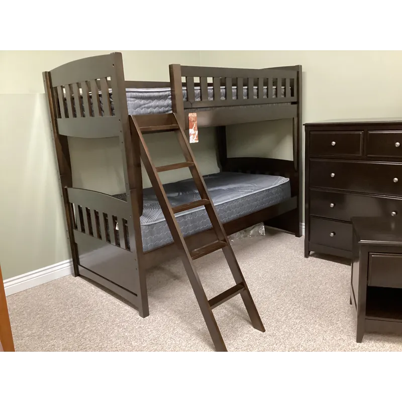 Cinnamon Twin Twin Bunk in Stonewash