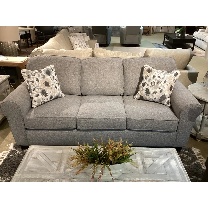 Annabel Fabric Stationary Sofa With Two(2 Pillows - Espresso