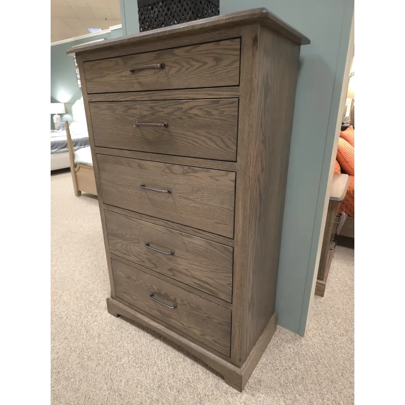 Westbrook Tall 5 Drawer Chest - Oak