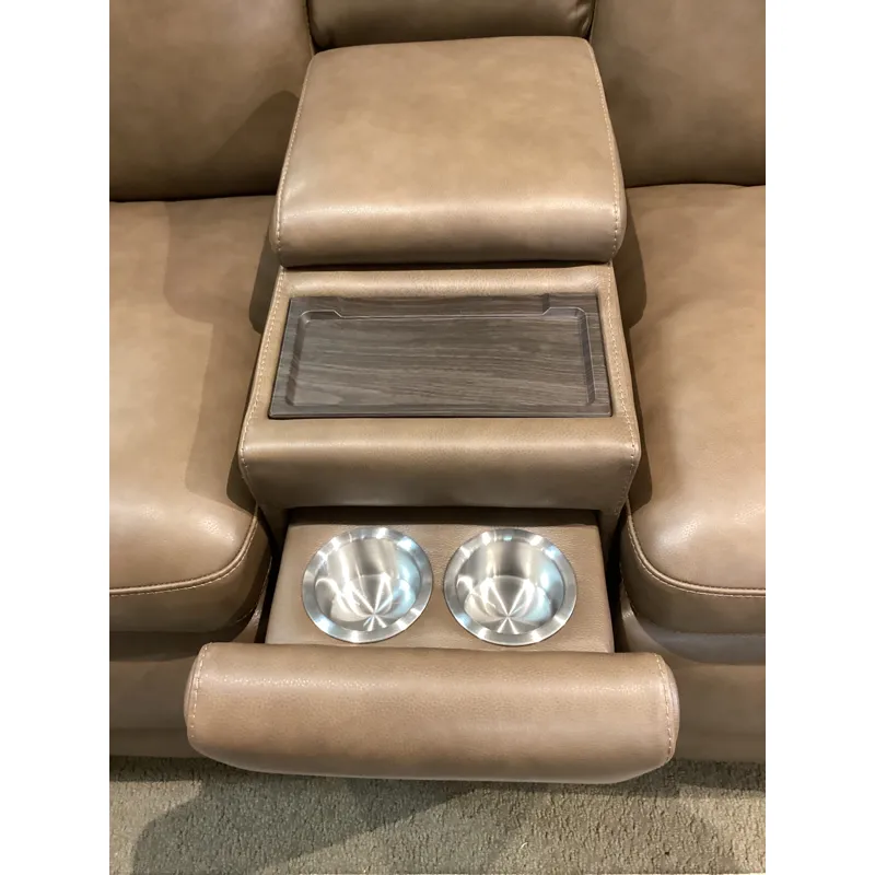 Dutch Power Reclining Loveseat with Console, Power Headrest & Lumbar