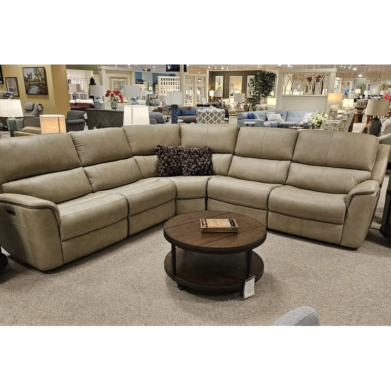 Henry Power Reclining Sectional with Power Headrests & Lumbar
