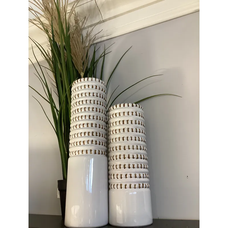 Angelou White Vases, Set/2