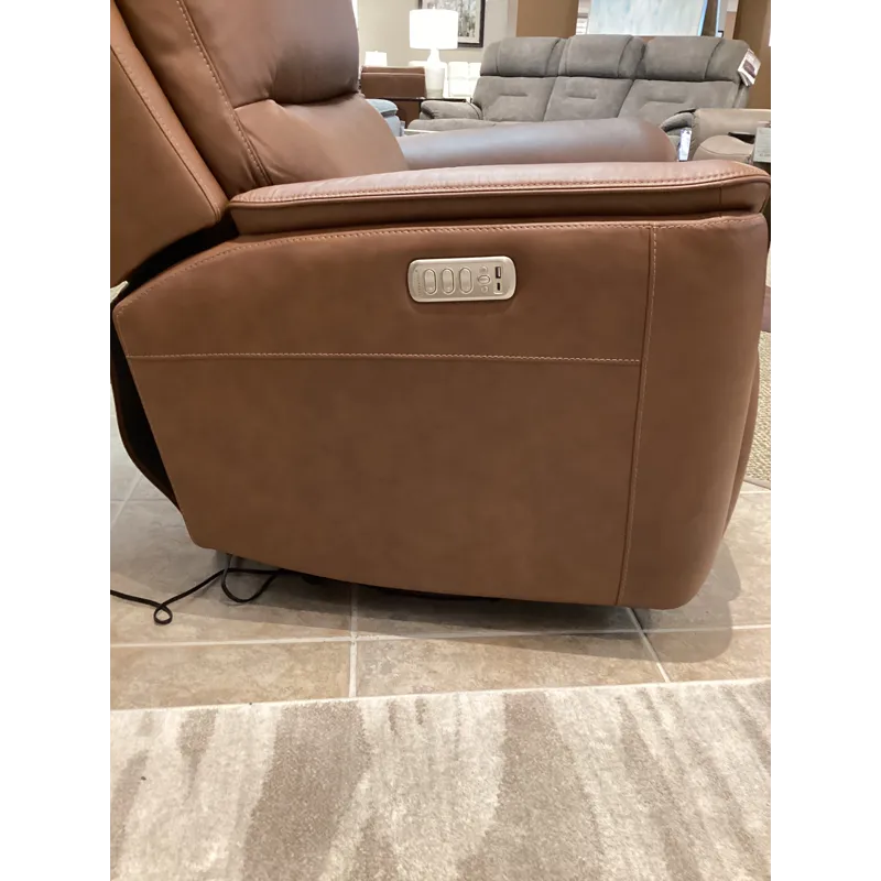 Henry Power Swivel Gliding Recliner with Power Headrest, Lumbar, Heat & Massage