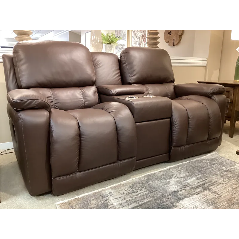 Greyson Power Reclining Loveseat w/ Headrest, Lumbar, Console &amp; Wireless Remote
