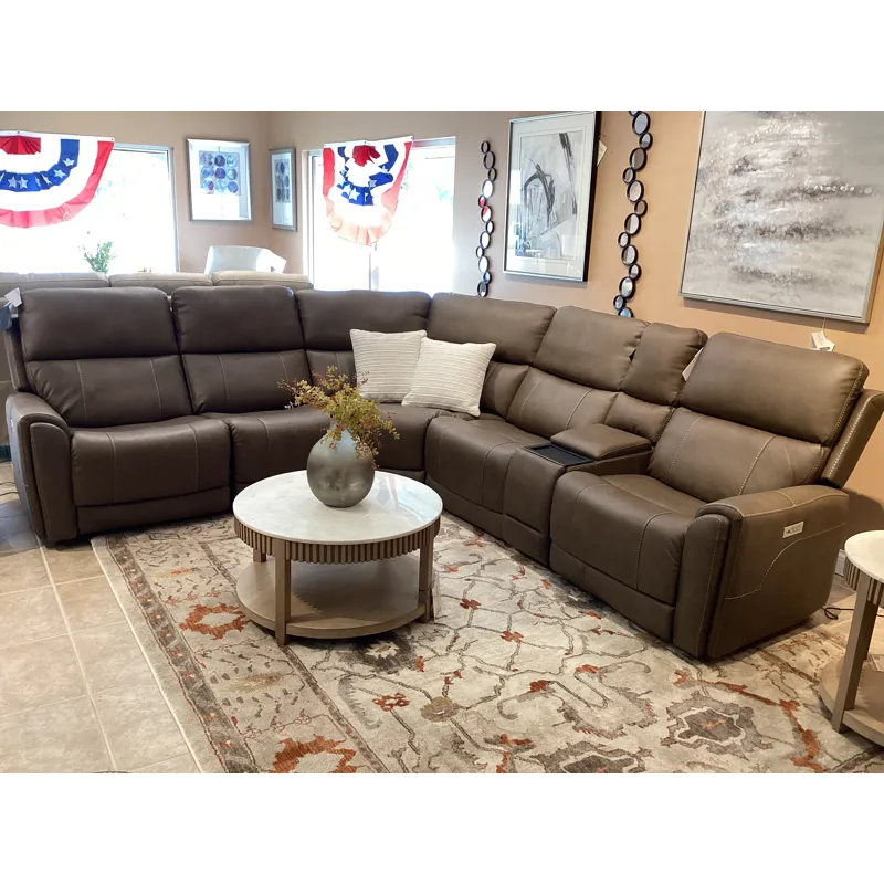 Carter 6 PC Power Reclining Sectional with Power Headrests &amp; Lumbar