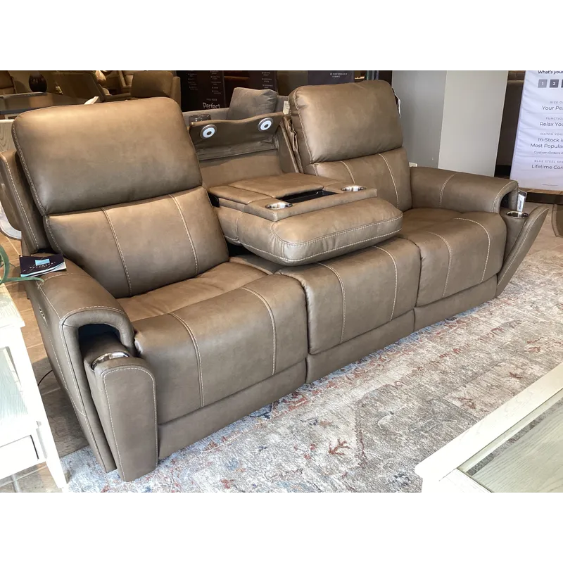 Carter Power Reclining Sofa with Console & Power Headrests & Lumbar