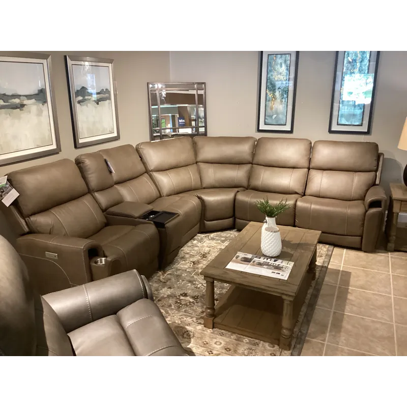 Carter 6 PC Power Reclining Sectional with Power Headrests &amp; Lumbar