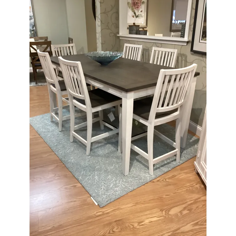 Caraway 7 PC Counter Height Dining Set - Aged Ivory