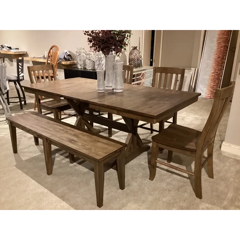 Carmel 6 PC Dining Set - Rustic Brown