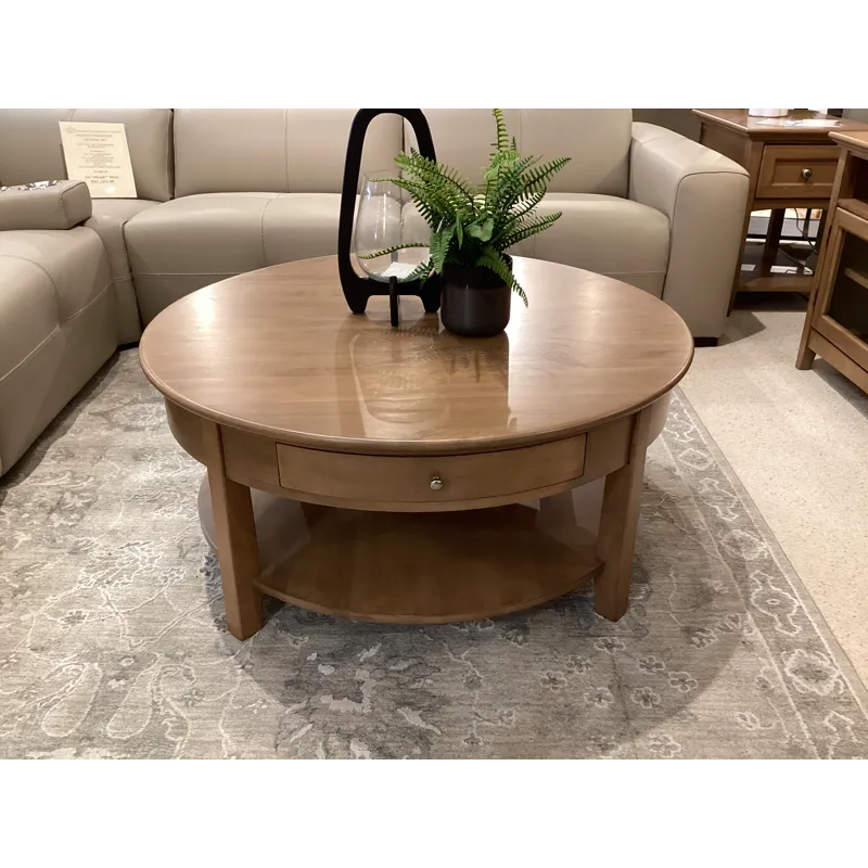 McKenzie Round Cocktail Table - Pecan