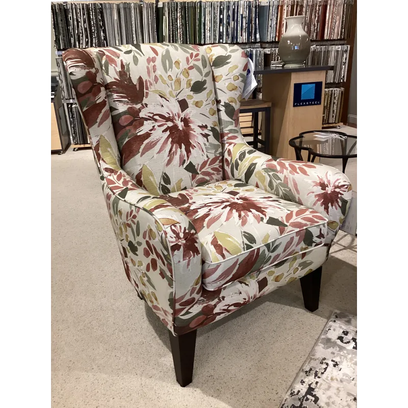 Lorette Fabric Stationary Chair - Espresso