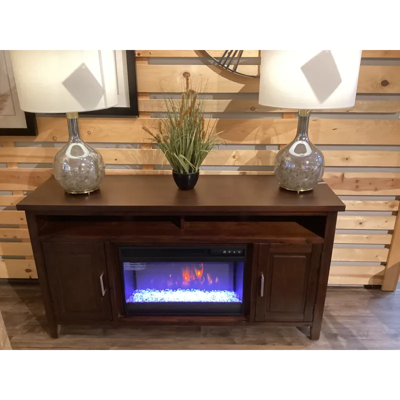Urban Icon Electric Fireplace Media Console - Merlot