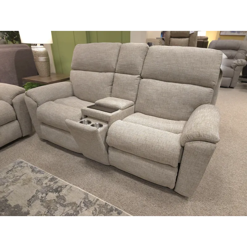 Porter Power Reclining Loveseat with Console, Power Headrest, &amp; Lumbar