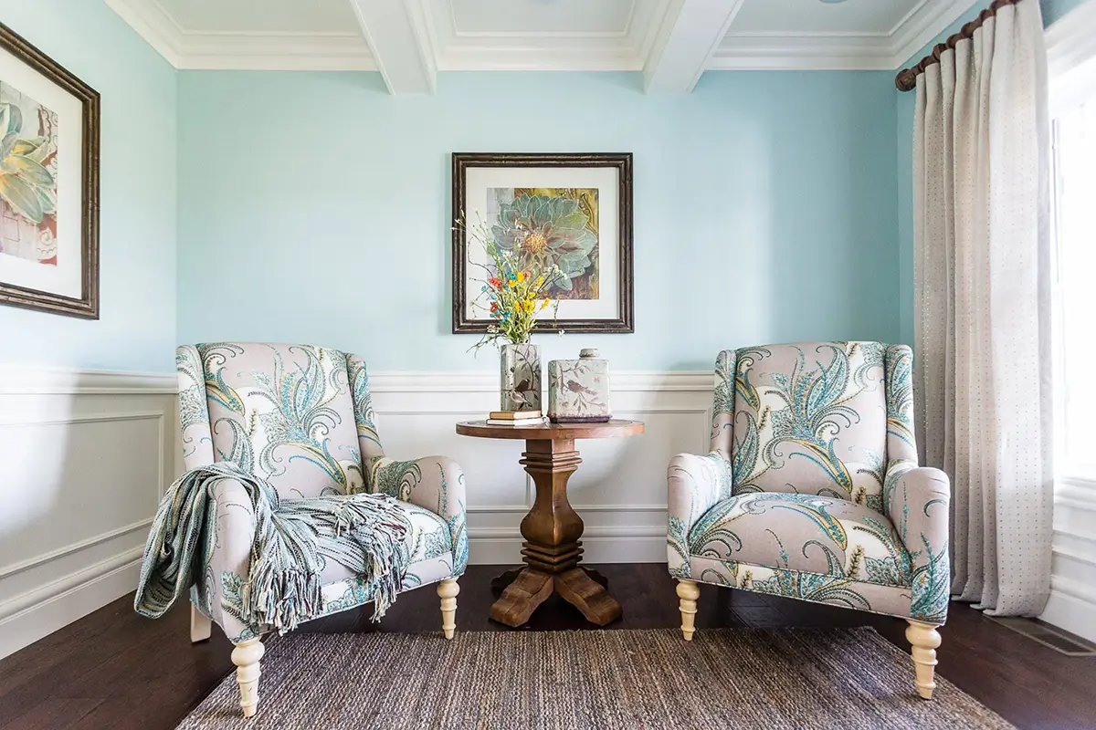 Staged room ready for photography and showings