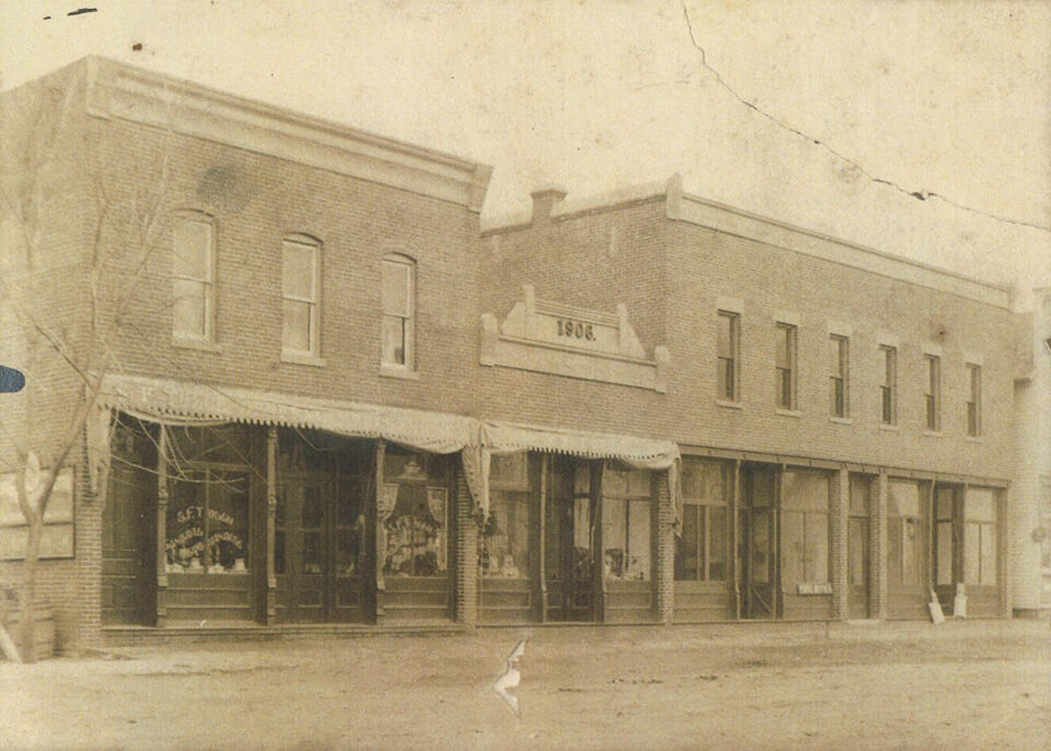 Old storefront of Wright's furniture