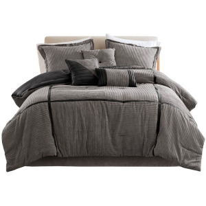 Dallas 7 Piece King Micro Corduroy Comforter Set