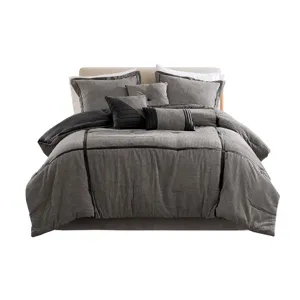 Dallas 7 Piece King Micro Corduroy Comforter Set