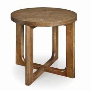Benchmade Reston Oak Round End Table