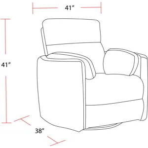 Radius Vintage Whiskey Power Swivel Glider Recliner