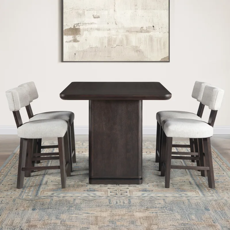 Oakley Black 5pc Counter Dining Set