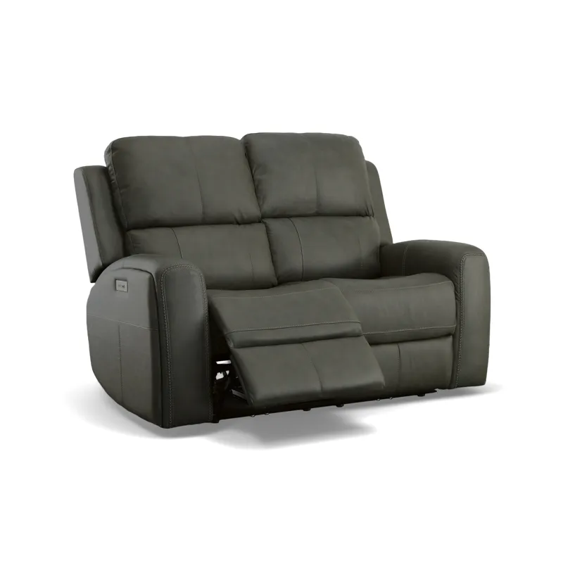 Linden Power Reclining Loveseat with Power Headrests & Lumbar