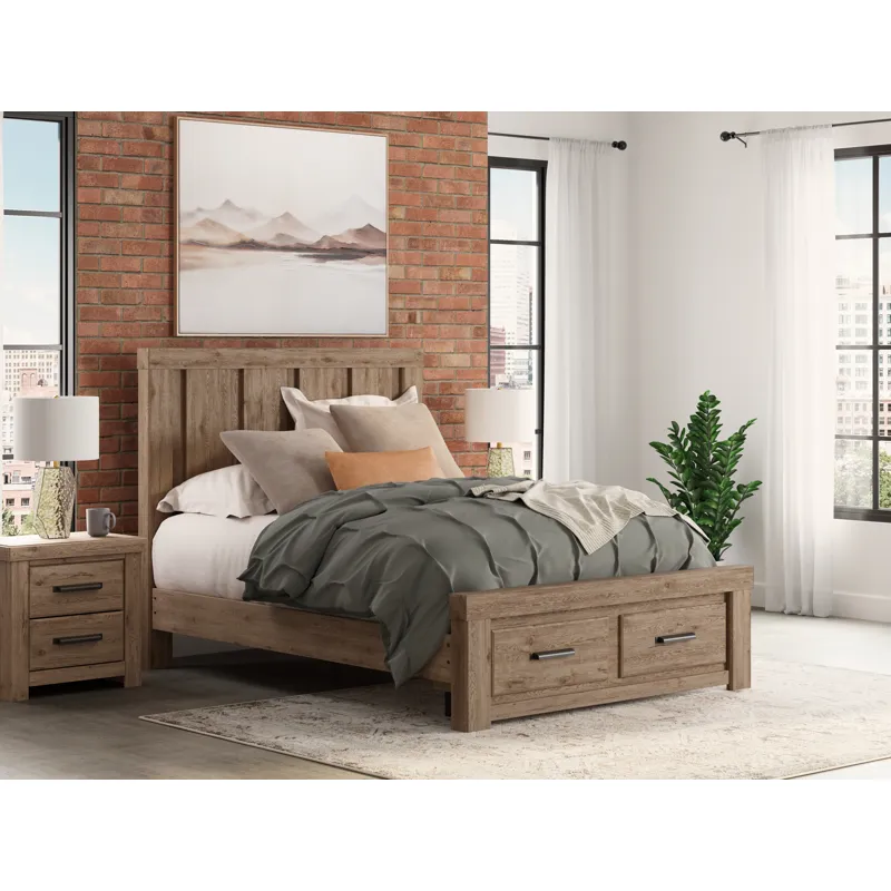Oliandon Panel Storage Bed