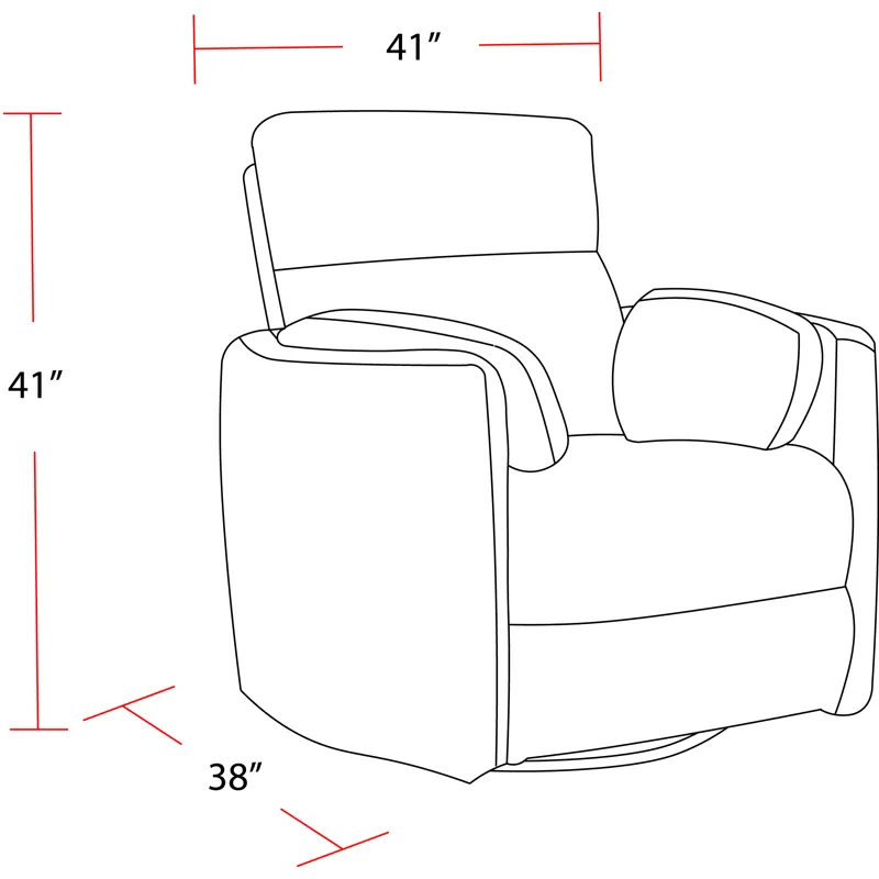 Radius Vintage Whiskey Power Swivel Glider Recliner