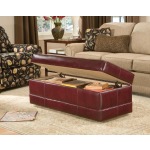 Storage Ottoman w/ Tapered Leg