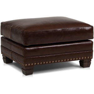 SMITH BROTHERS 393 LEATHER OTTOMAN
