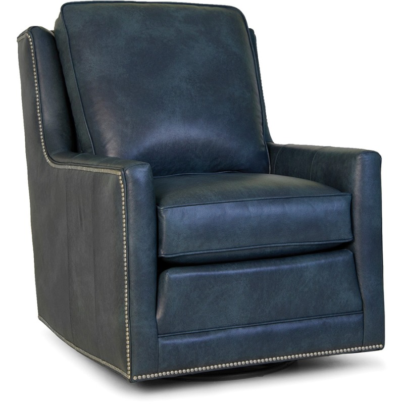 Leather Swivel Glider Chair 50058L by Smith Brothers at Missouri Furniture