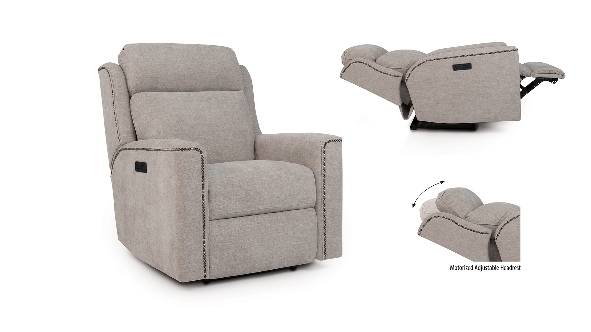 Motorized Reclining Chair with Headrest NIS887426687 by Smith Brothers