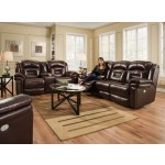 Avatar Double Reclining Console Sofa with Power Headrest