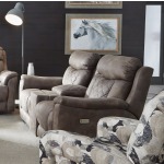 Power Headrest Loveseat with Console & Hidden Cupholders