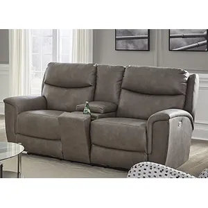 Shimmer Power Headrest Loveseat with Console