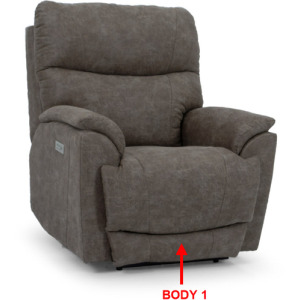 Power Reclining Chair with Adjustable Lumbar, Power Headrest, Power Recline & Wireless Remote