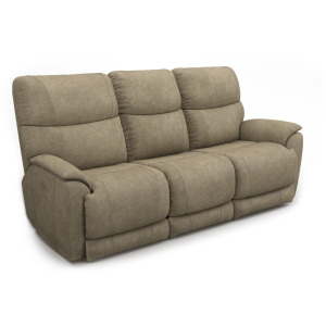 Power Reclining Sofa with Adjustable Lumbar, Power Headrest, Power Recline & Wireless Remote