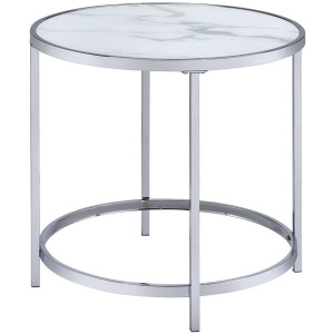 Rayne End Table, White
