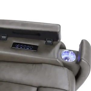 Daniel 3-Piece Triple Power Home Theater Immersive Entertainment Leather Reclining Set