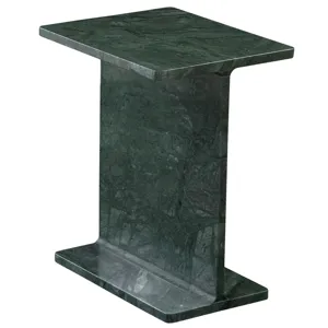 Irma I-Beam Empress Green Marble End Table