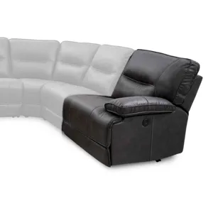 Ogden RAF Power Sectional Recliner, Granite